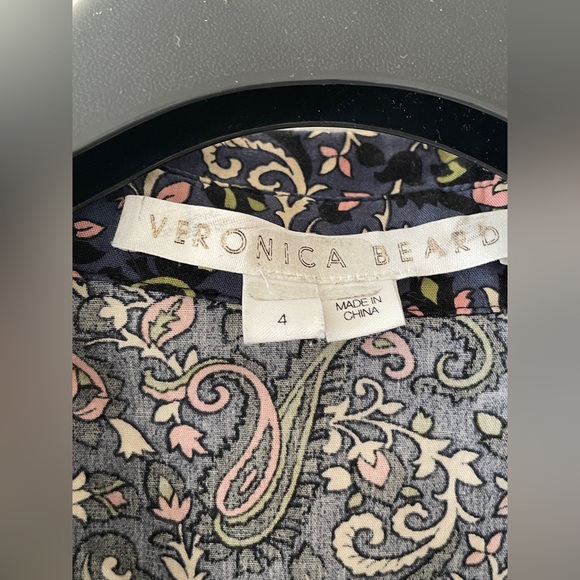 Veronica Beard Eunice Floral Puff-Sleeve Cotton Midi Shirt Dress Cottagecore 4/s - Picture 13 of 13